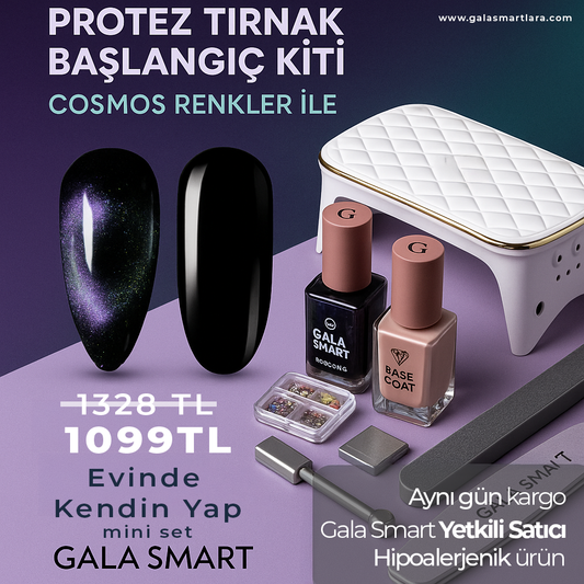 Protez Tırnak Mini Başlangıç Kiti Evde Kendin Yap Cosmos Renklerle